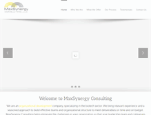 Tablet Screenshot of maxsynergyconsulting.com